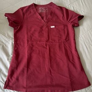 Figs Burgundy XXS TOP